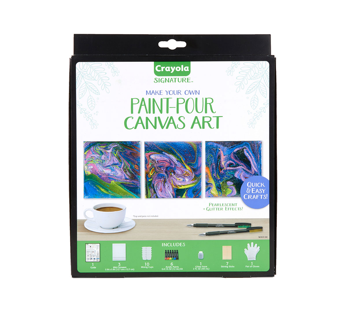 Signature Paint-Pour Canvas Kit Front View
