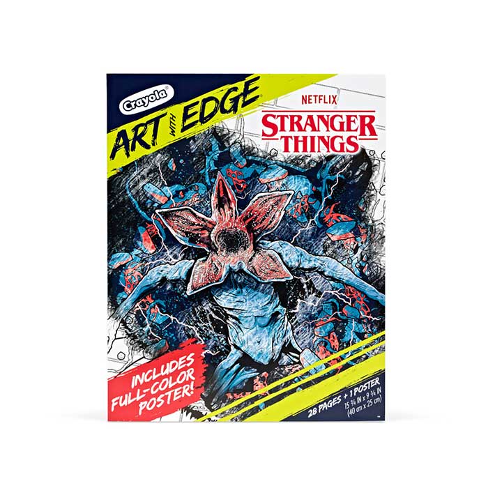 Art With Edge Stranger Things, 28 Coloring Pages front view.