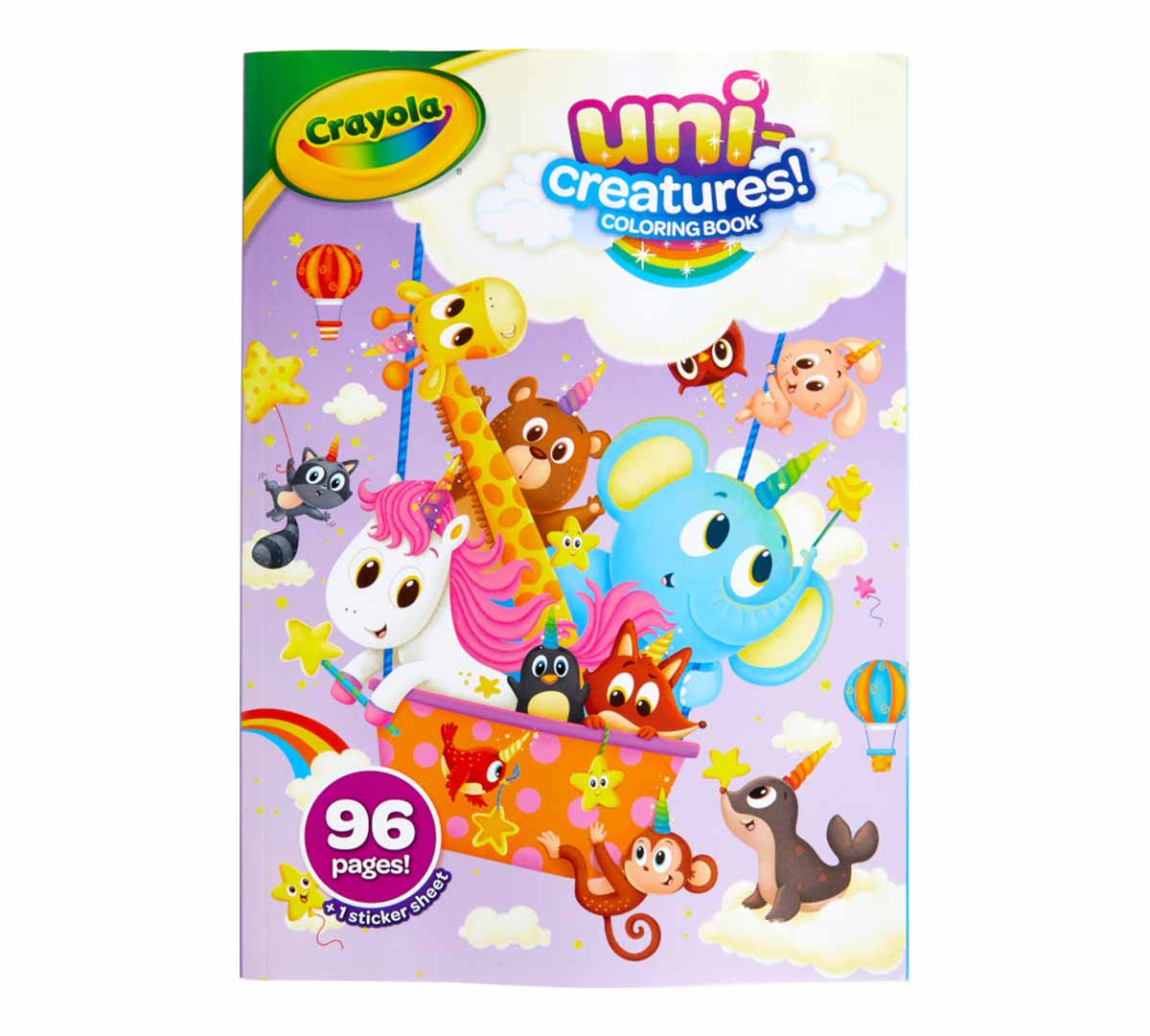 Uni-Creatures Coloring Book  96 Unicorn Coloring Pages Front View