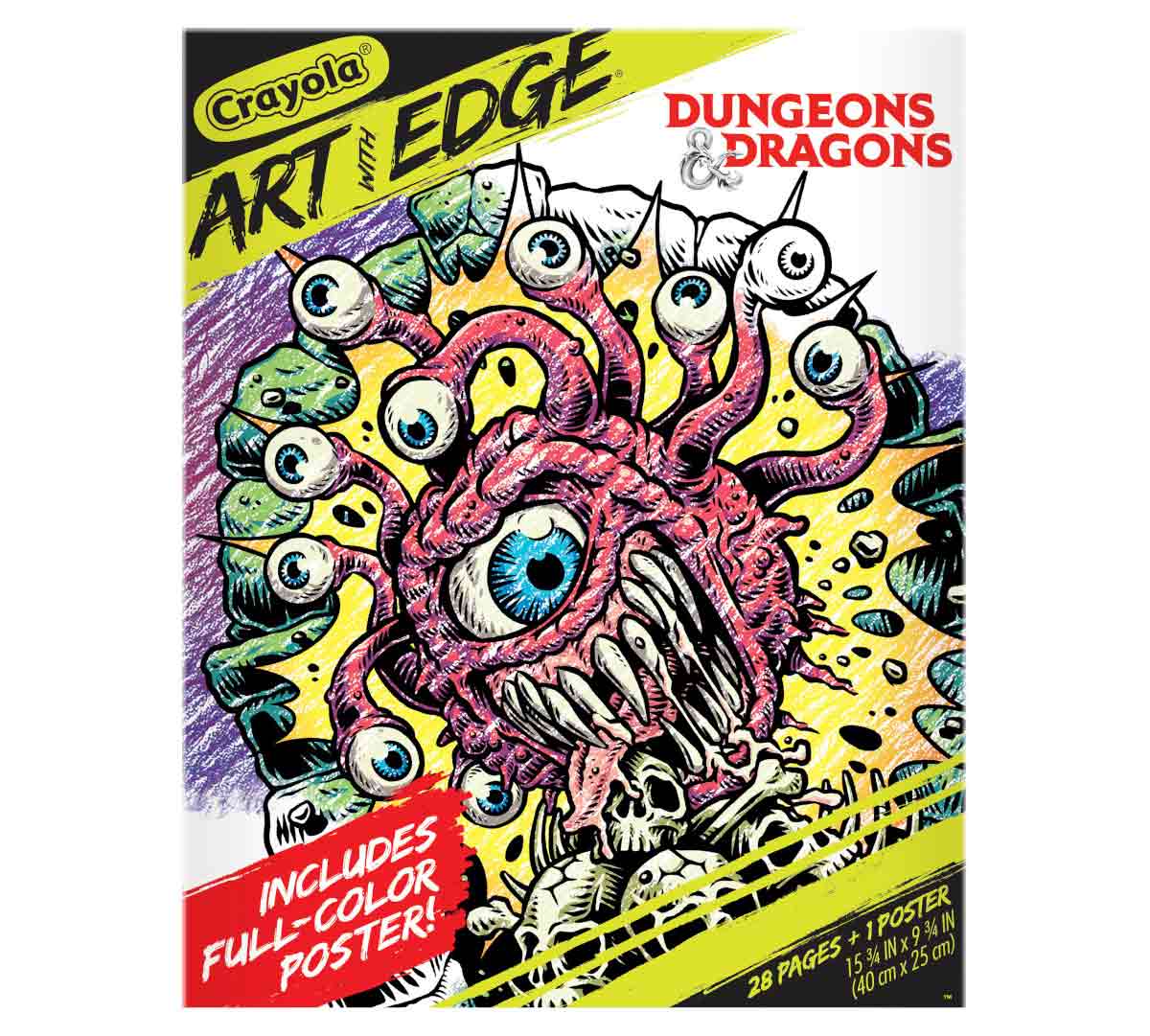 Dungeons & Dragons Art With Edge  Adult Coloring Book front view