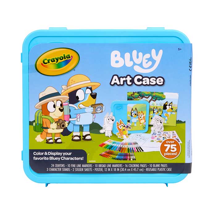 Bluey Create & Color Art Case front view