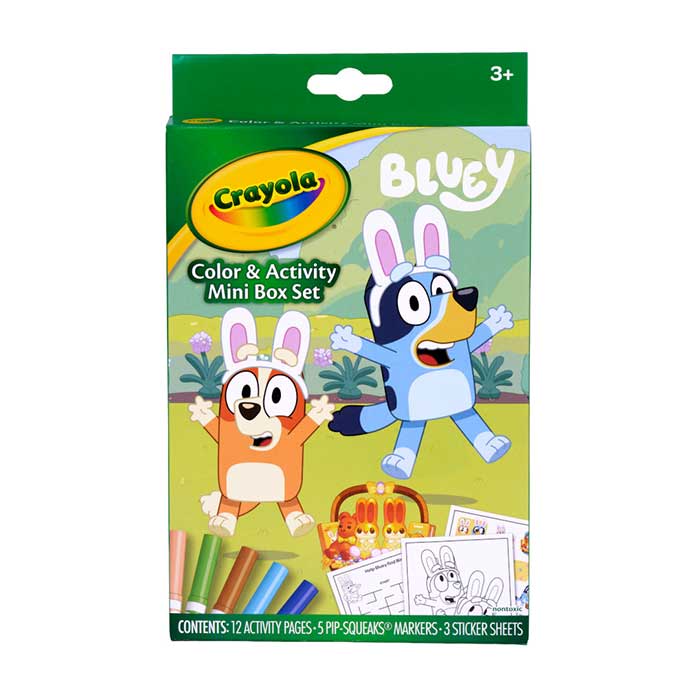 Bluey Color & Activity Mini Box Set front view.
