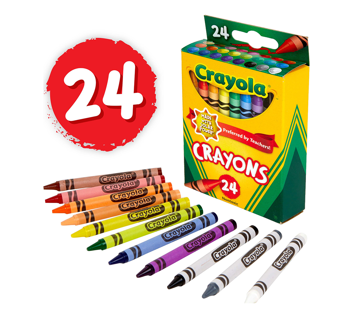 Classic Crayons  24 count contents and packaging.