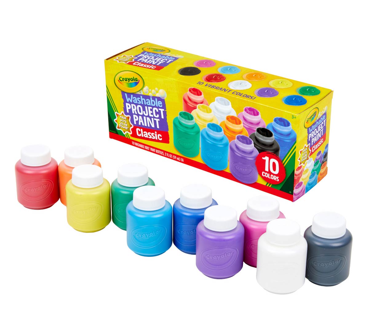 Washable Project Paint Classic Colors 10 count packaging and contents