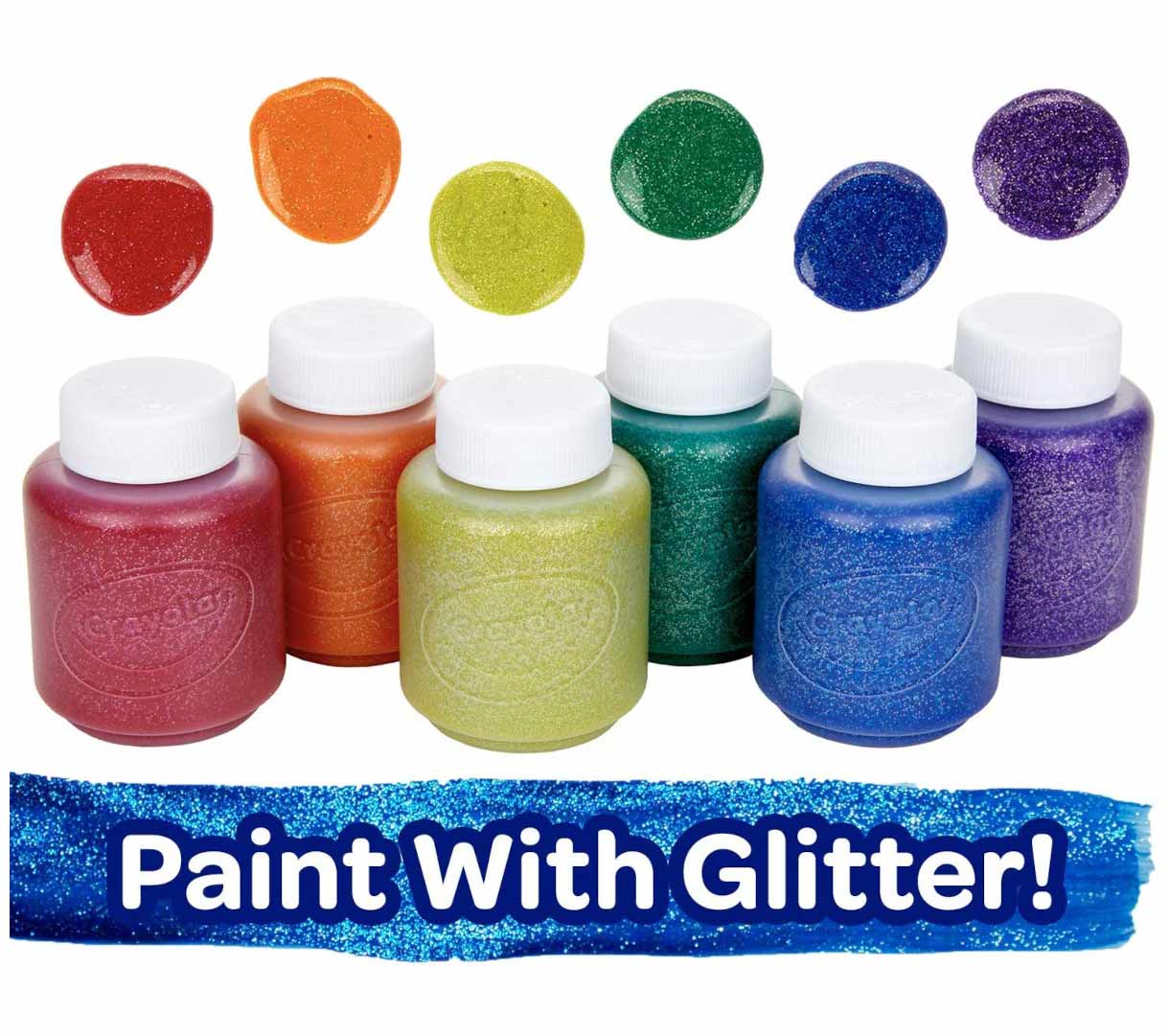 Washable Kids Paint  12 count. Paint with Glitter!