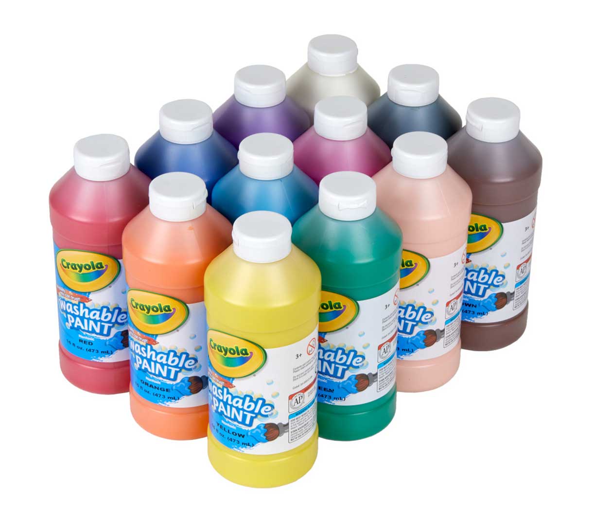 Washable Paint 12 count  16 ounce bottles. contents