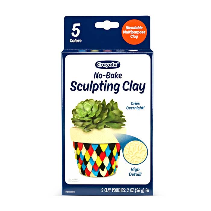 No-Bake Sculpting Clay 5 pack front view
