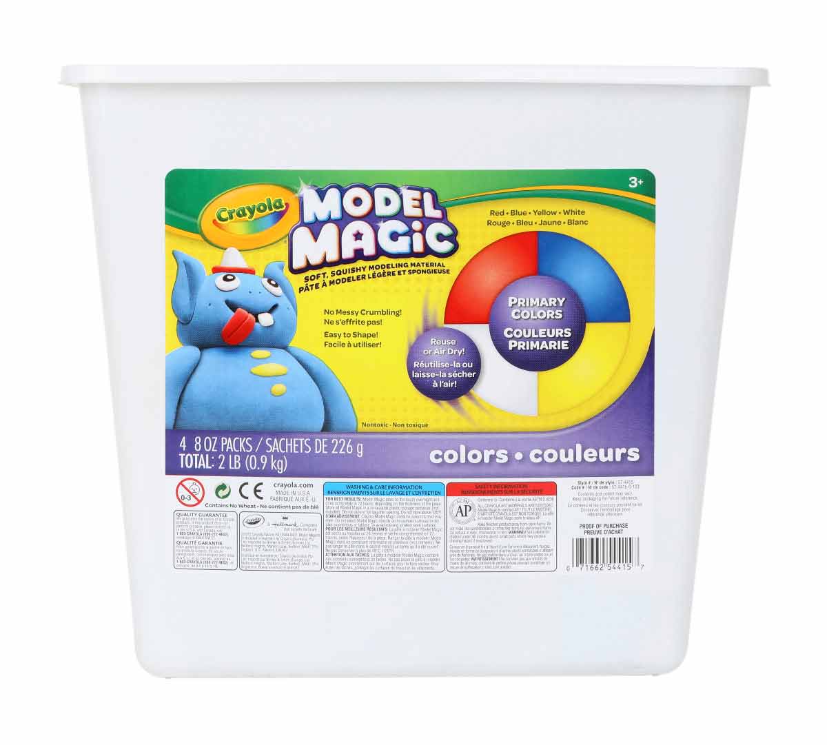 Model Magic Resealable Storage Container  Primary Colors front view