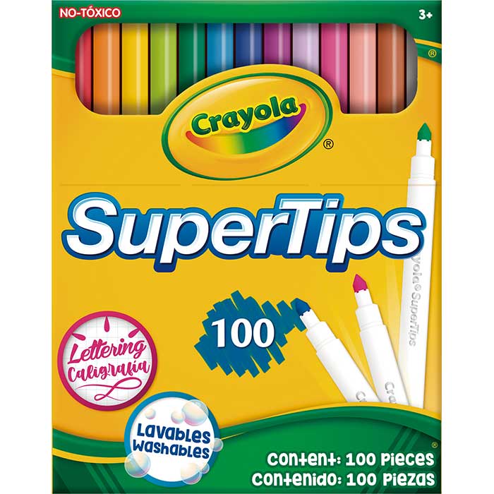 Super Tips Rotuladores Lavables 100 Unidades