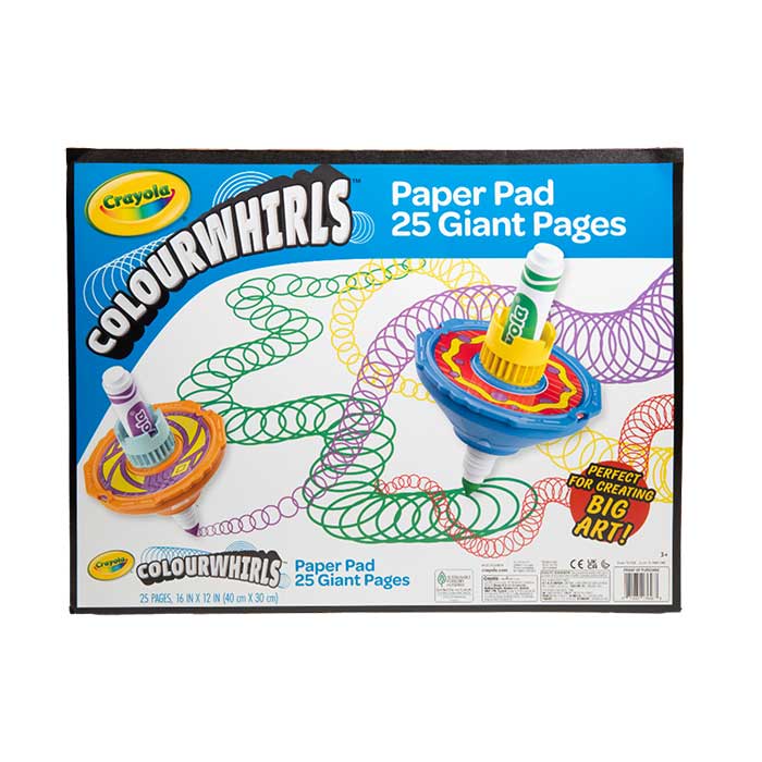 Crayola® Colourwhirls - Paper Pad front view.
