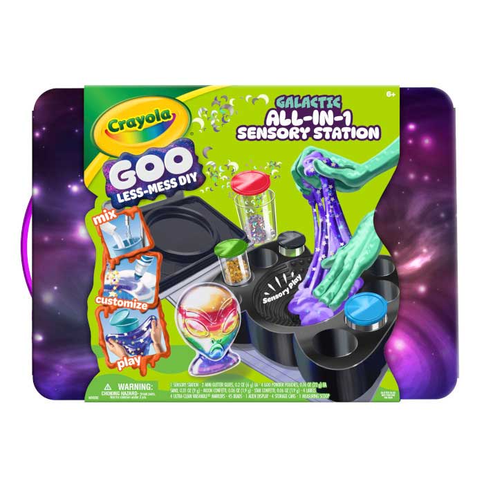 Crayola Goo All-in-1 Galactic Sensory Station front view.