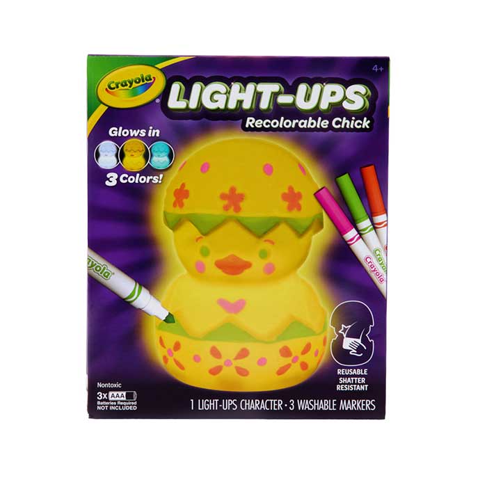 Light-Ups Recolorable Chick front view.