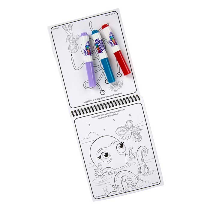 Spidey Color and Erase Reusable Activity Pad with Markers contents.