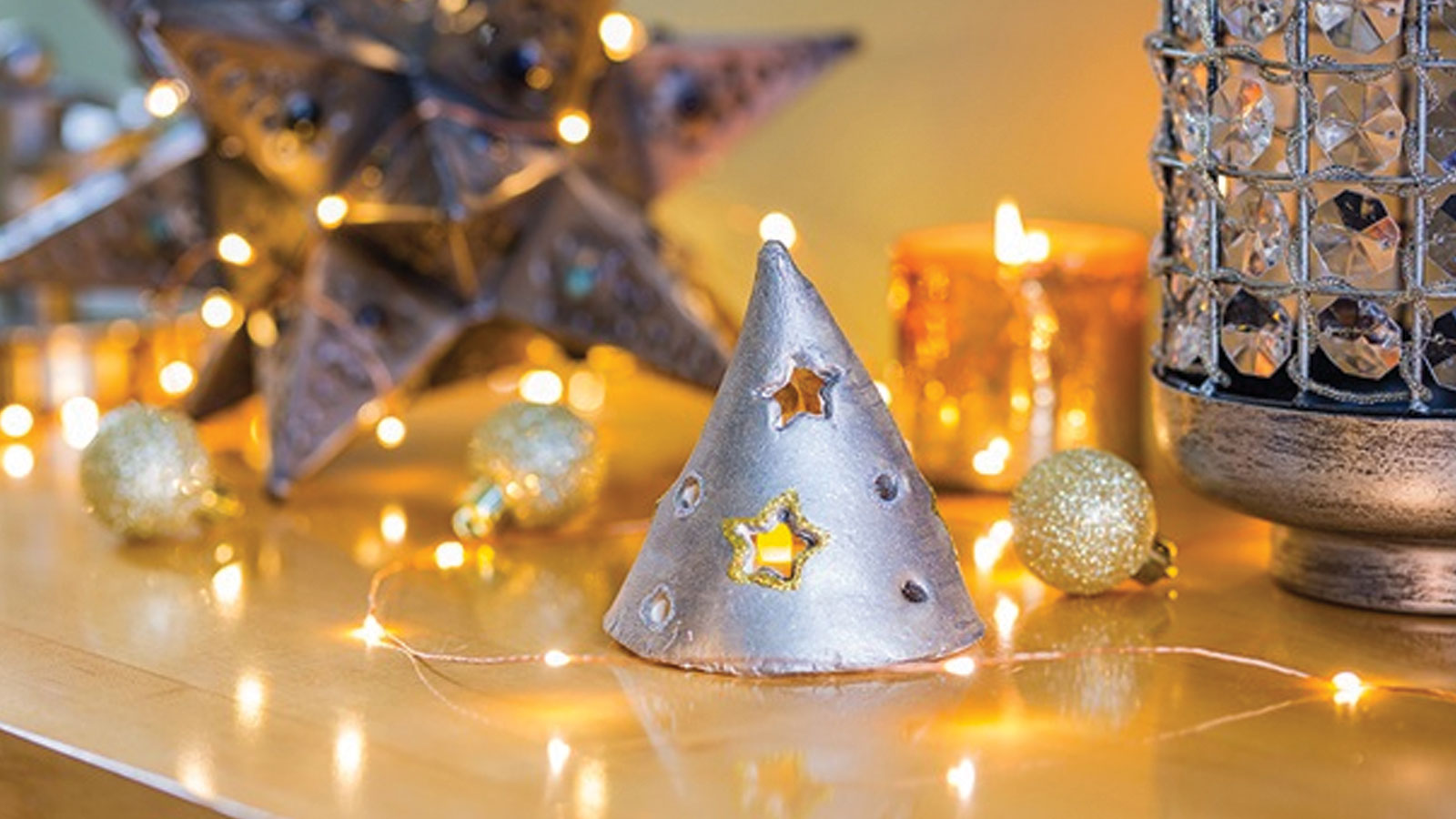 Air Dry Clay Winter Votive