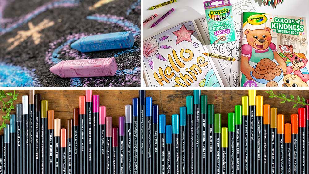 Variety of art supplies