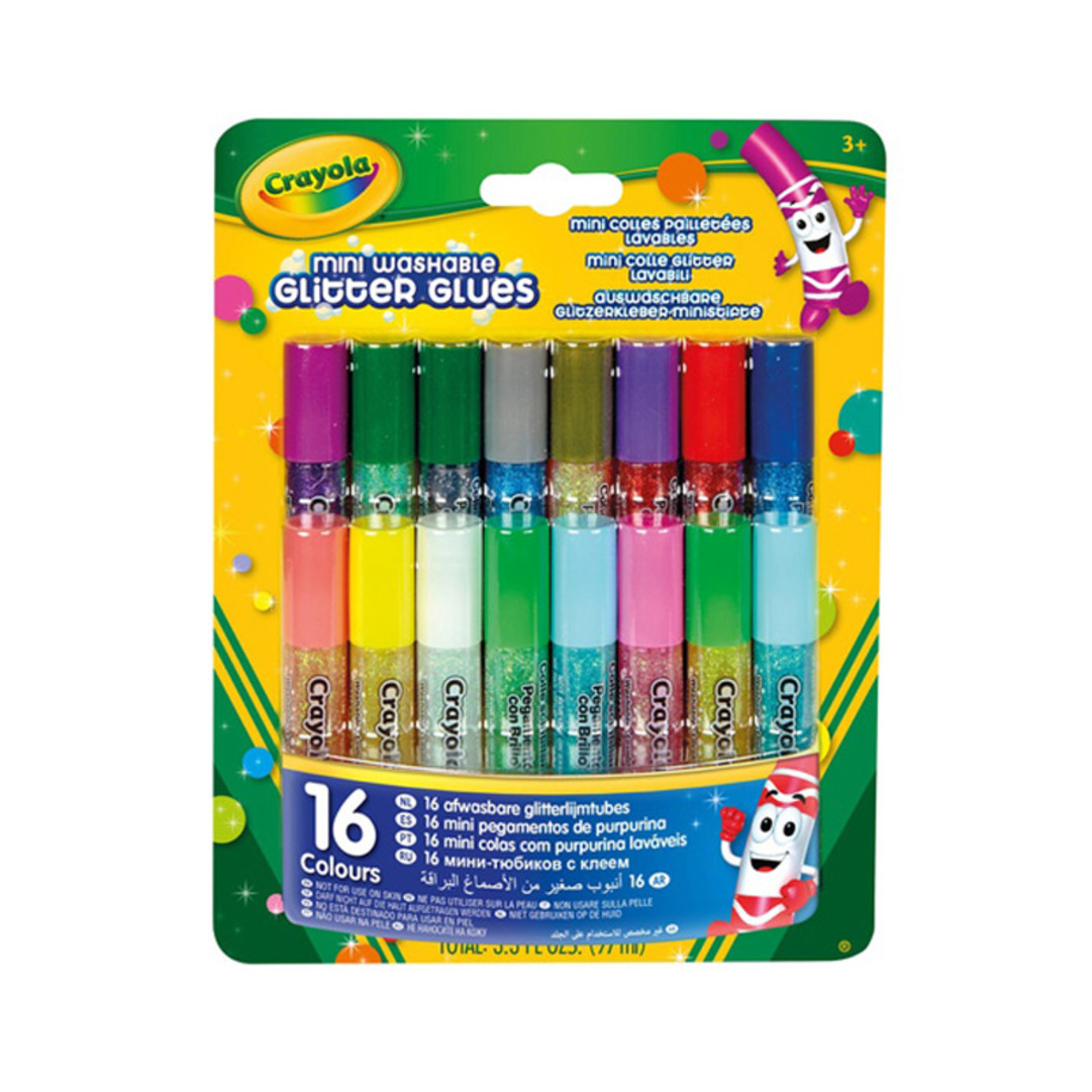 16 Mini Colle Glitter LavabiliFront view