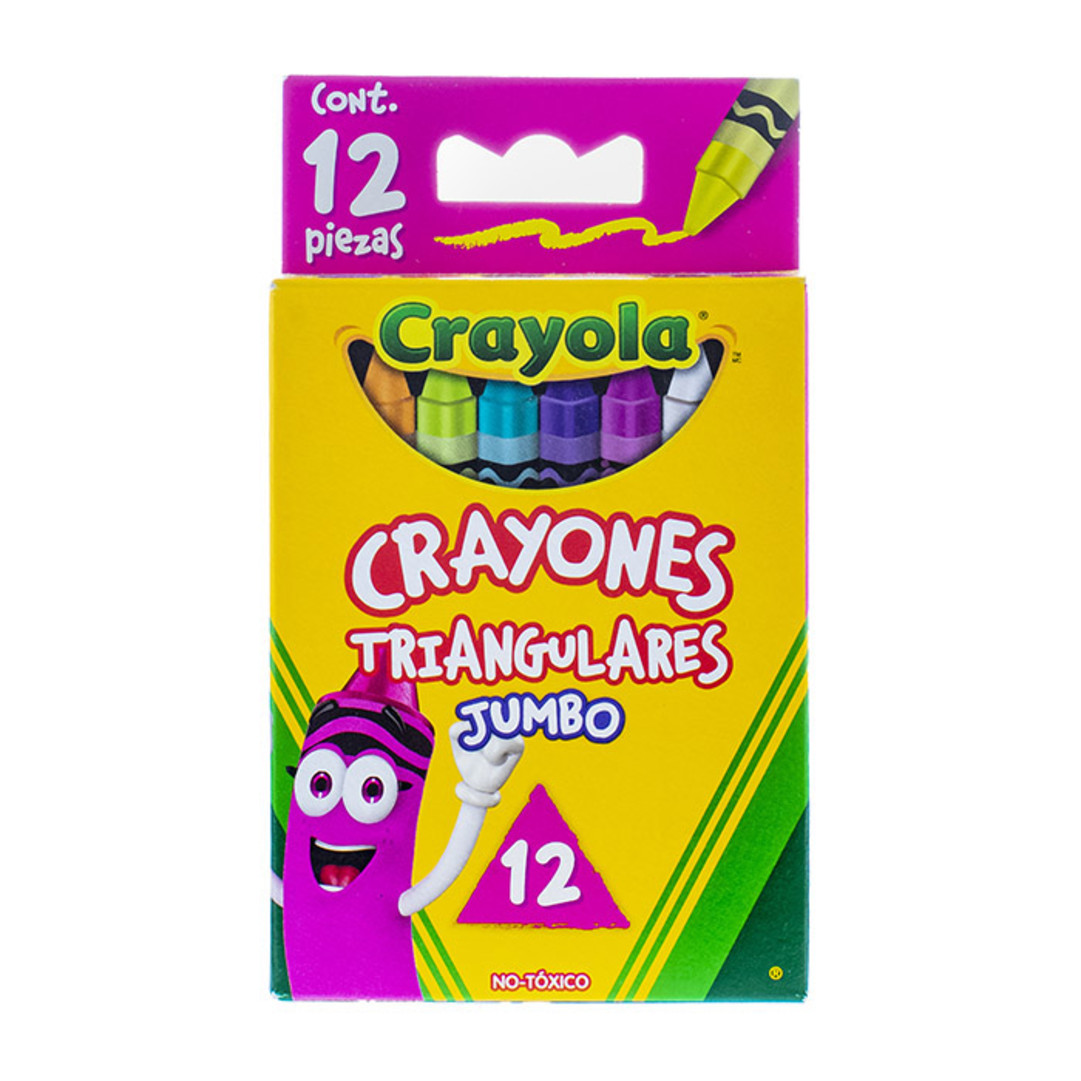 12 Crayones Triangulares vista frontal