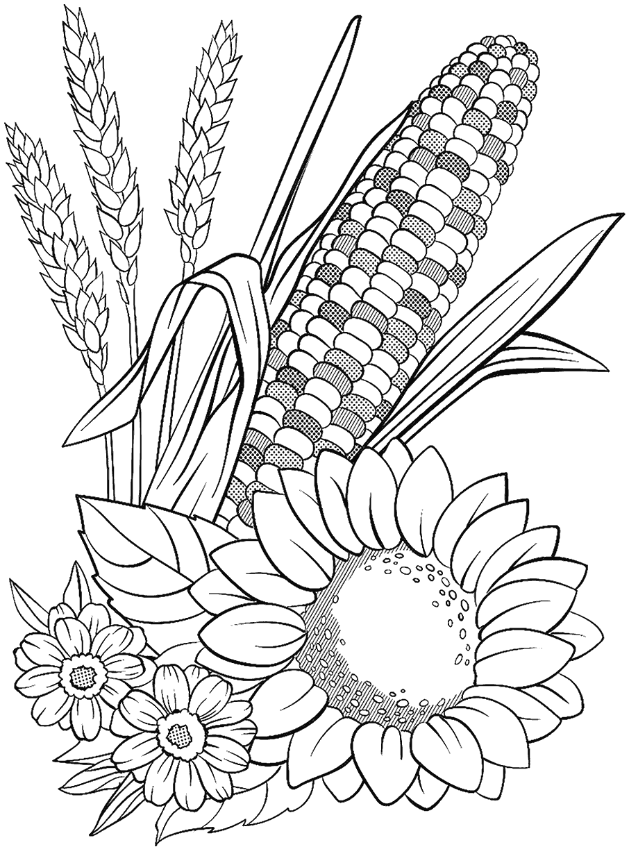 Corn and Flowers