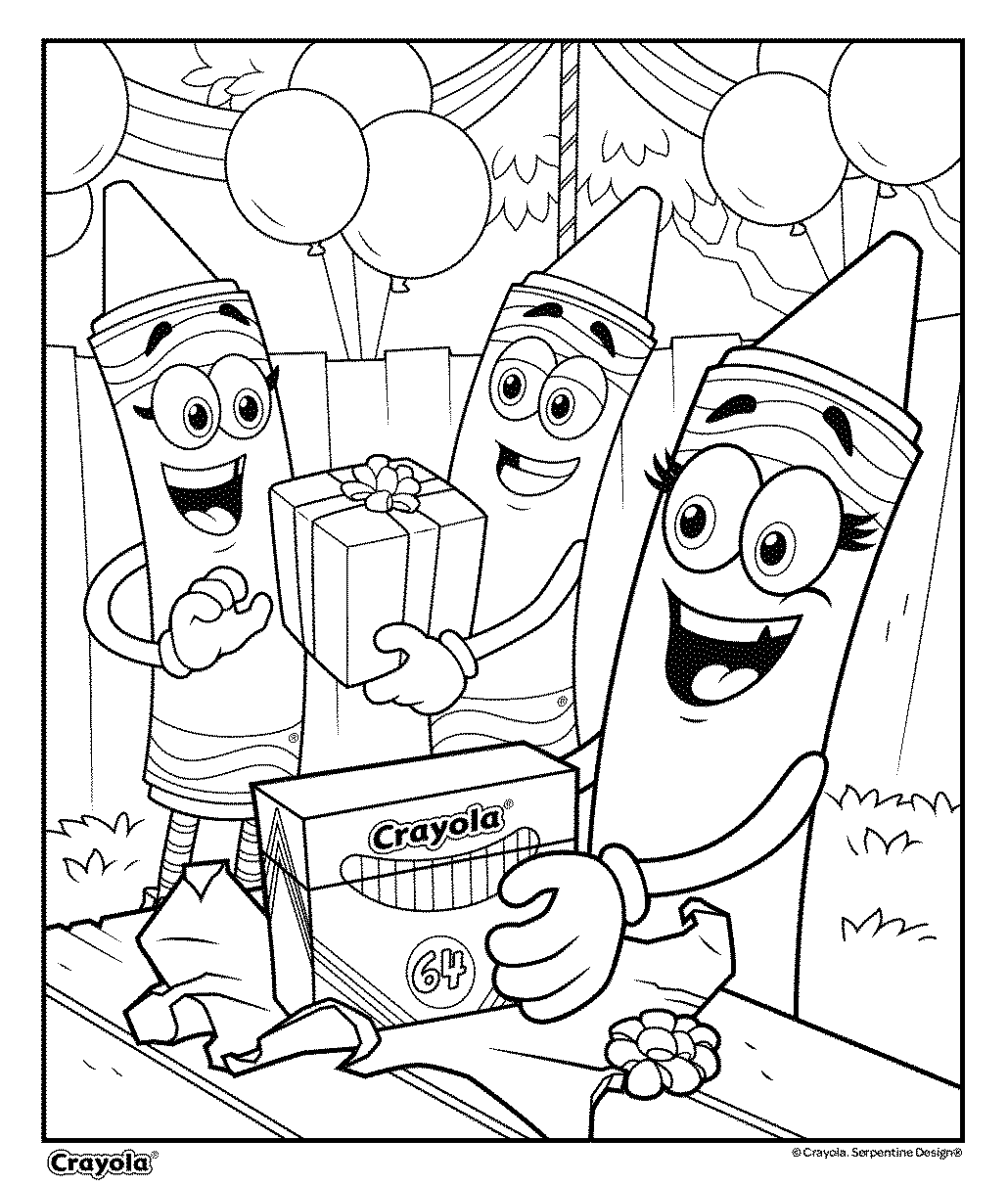 64 Count Crayon Regalo de cumpleaños