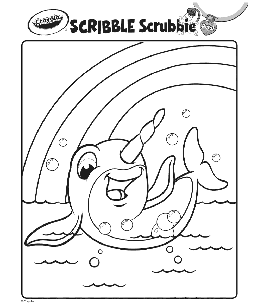 Scribble Scrubbie Pets Narwal - Naomi