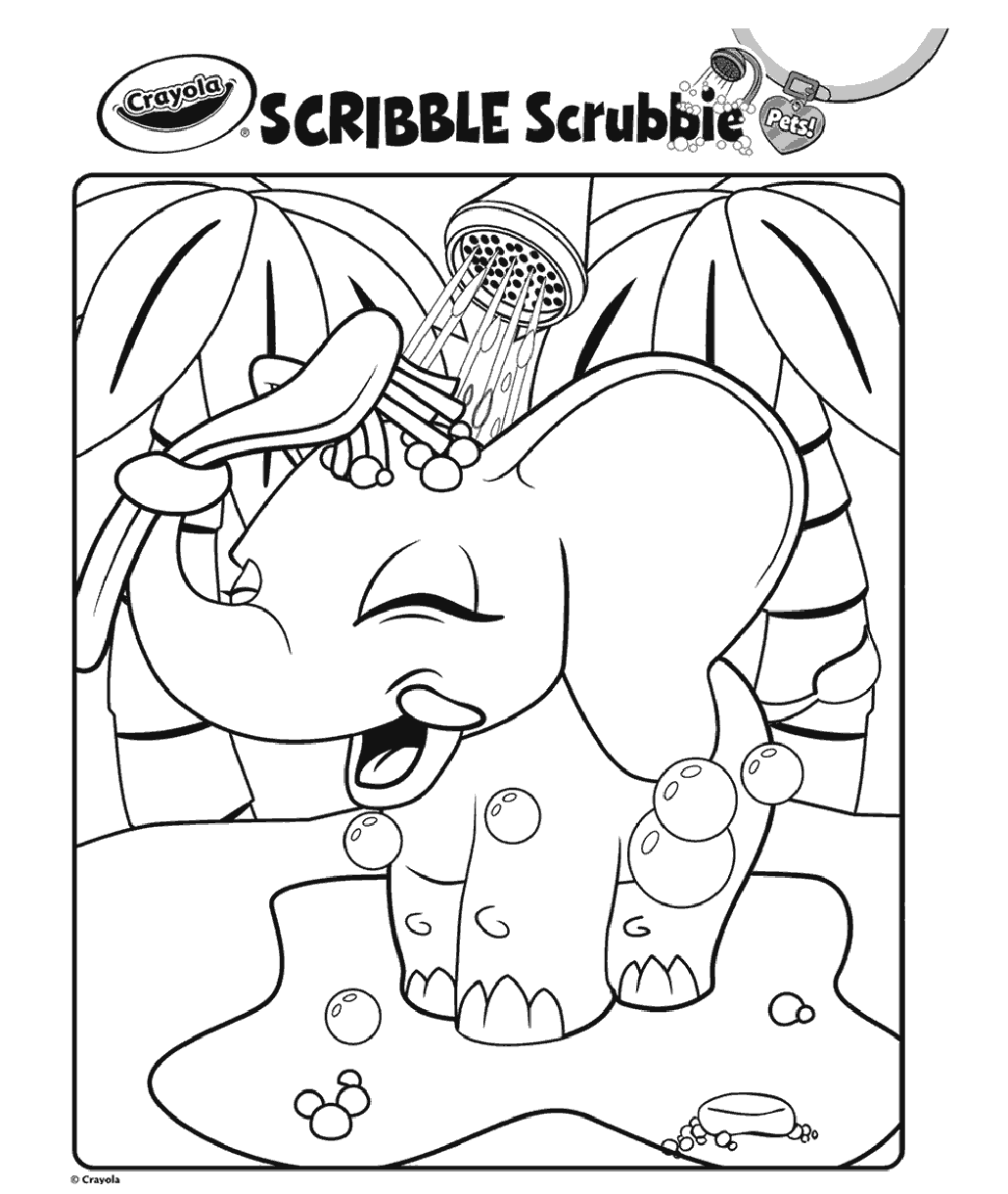 Scribble Scrubbie Safari Elephant - Tuma