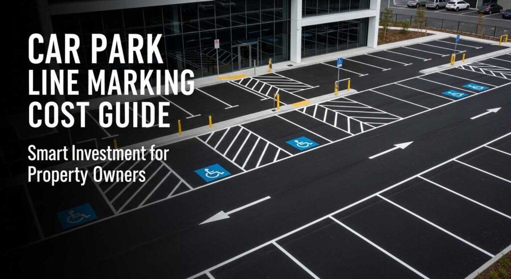 Professional car park line marking cost guide showing freshly marked parking bays and compliance spaces in New Zealand commercial property